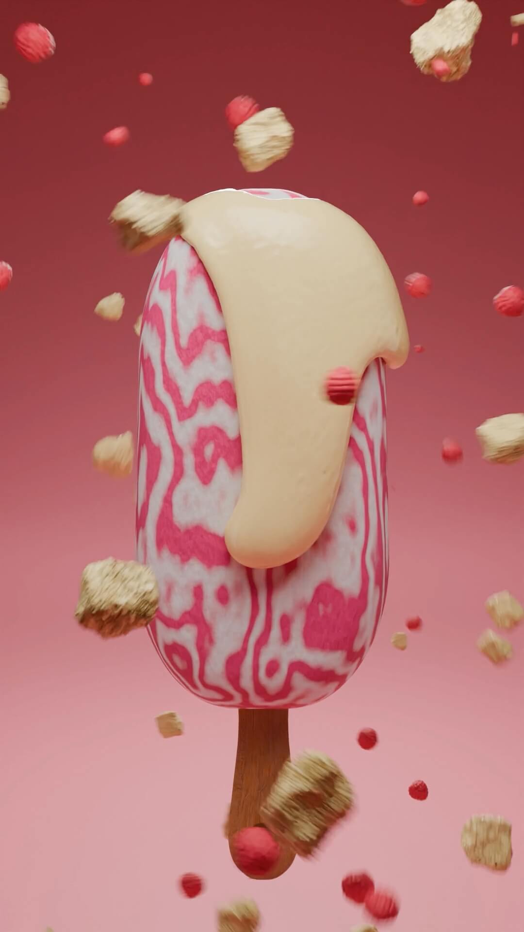 3D-tuotevisualisointi Magnum-jäätelöstä